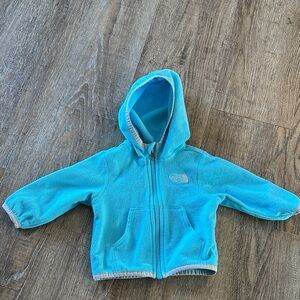 The North Face Turquoise Fleece Infant Hoodie